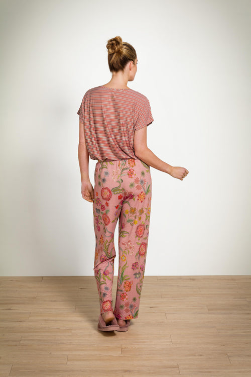 Pip Studio - Belin Pyjama Broek Dames - Coco Flower - Koraal - L - vtwonen shop