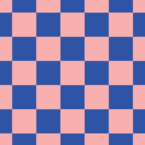 ESTAhome behang geblokt motief roze en koningsblauw - 53 cm x 10.05 m - 130915 - vtwonen shop