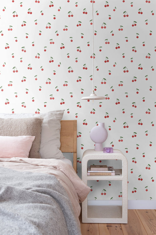 ESTAhome behang kersen wit en rood - 50 x 900 cm - 131652 - vtwonen shop