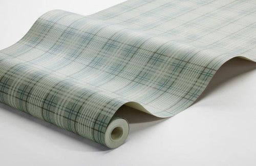 Borastapeter behang ruiten beige en blauw - 53 cm x 10.05 m - 660237 - vtwonen shop