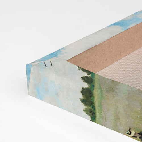 Canvas 60x40 Afdruk Veld met Klaprozen