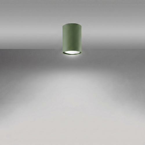 Sollux Lighting Plafondlamp LAGOS 10 olijfgroen - 6x6x10cm