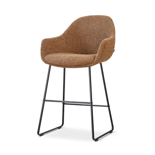 Nolon Nino-Mae barkruk bruin blend - zwart onderstel - 65 cm