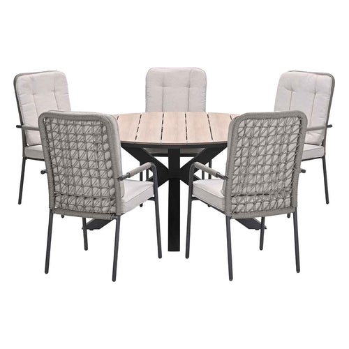 Garden Impressions tuinset Aleria - Tulli - taupe - Ø148x75 cm - 6-delig - vtwonen shop