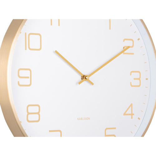 Karlsson wandklok Elegance Glow - wit - Ø40cm