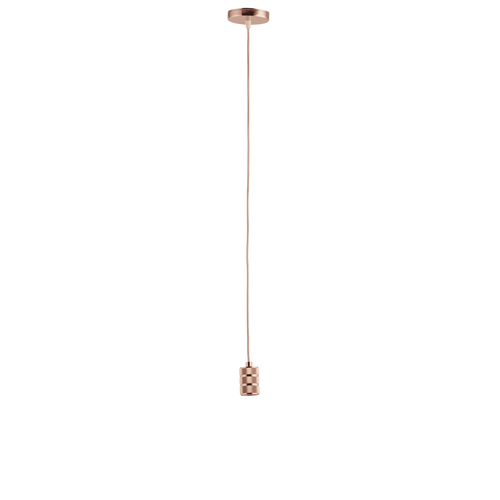 Lighto | Pendel Rosé Goud E27 Fitting | Retro | 1.5m Snoer | Met Plafondkap