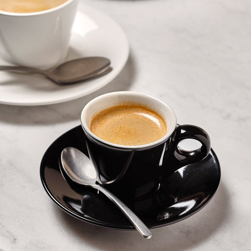 Bonbistro - Mokkaschotel 12,5cm zwart Barista - Set van 6