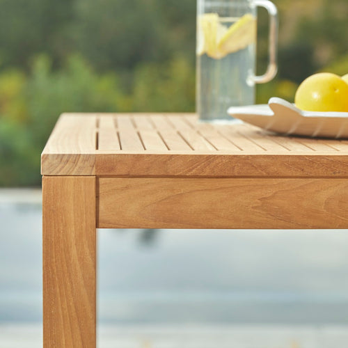 Tikamoon Tuinset van massief teakhout en oranje metaal 4 stoelen - Oranje