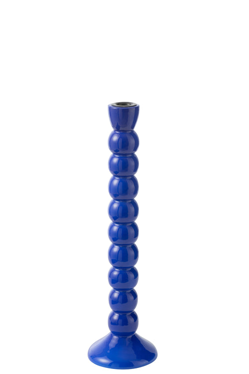 J-Line kandelaar - hout - blauw