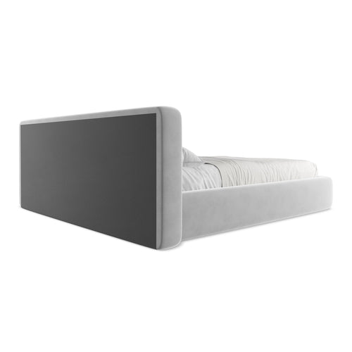 LaMiaSofa Bed met opbergruimte Firenze - velours - grijs - 220x225x82
