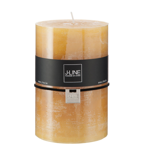 J-Line cilinderkaars - oker - XL - 95U - 6 stuks