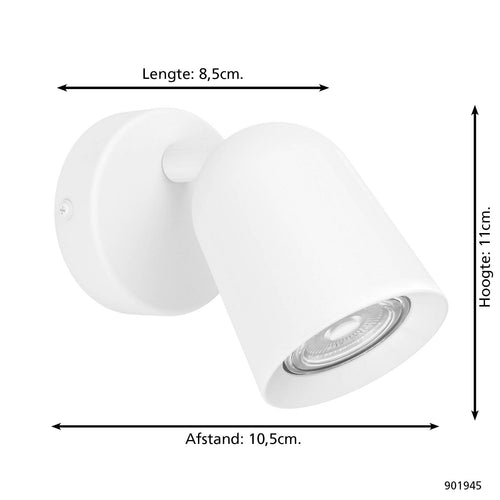 EGLO spot Camaldoli - gu10 - 8.5 cm - wit