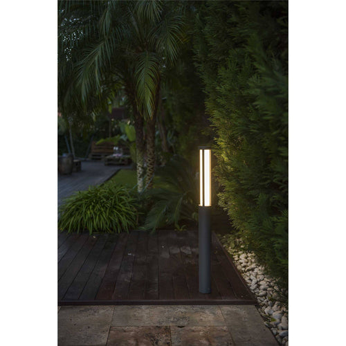 Faro Logar-2 - Hoge LED tuinpaal lichtgrijs IP54