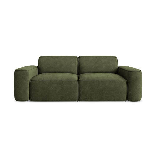 LaMiaSofa 3-zits bank Melissa - chenille stof - olijf - 204x102x70