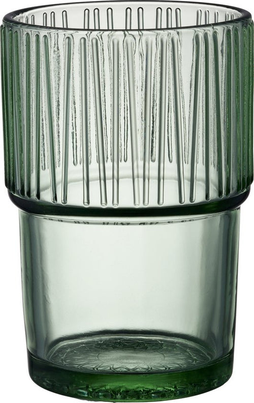 Bitz Waterglas Kusintha 280 ml - kleur Groen - set van 4 stuks - stapelbaar - vtwonen shop