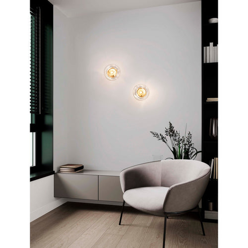 Nova Luce KING 17 cm wandlamp, messing goud, geblazen heldere LED G9 1x5W