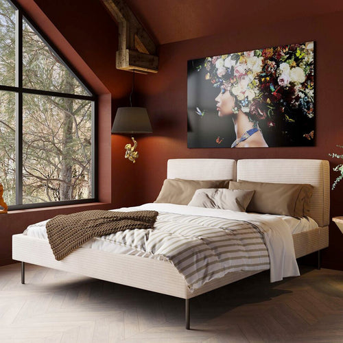 Kare Design Bed East Side Cord - creme - 180x200cm - vtwonen shop