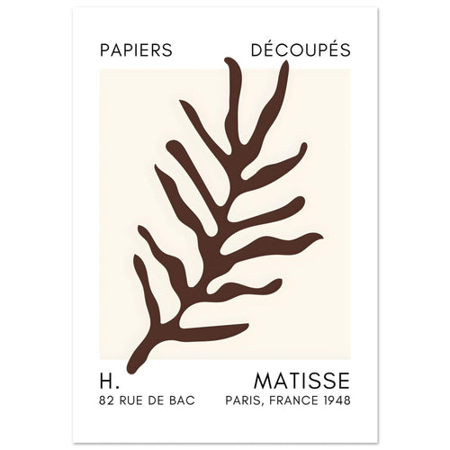 Artfulprints  Matisse – Ocean flora brown   poster 30x40 cm