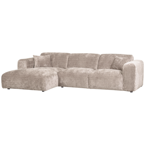 WOOOD chaise longue links Cloud - Chenille - Naturel - 80x280x165 cm - vtwonen shop