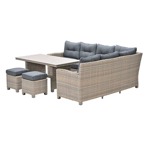 Garden Impressions lounge dining set Alaska vintage willow - 6-delig - rechts