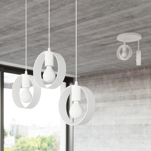 Sollux Lighting Hanglamp TITRAN 3 biała - 56x5x110cm