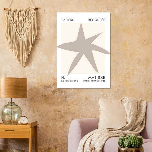 Artfulprints  Matisse – Star of the sea grey   poster 70x100 cm - vtwonen shop