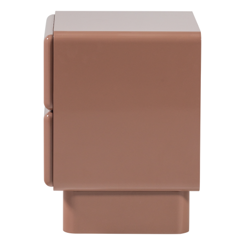 WOOOD nachtkastje Lustra - Hout - Hoogglans Oudroze - 43x57x57