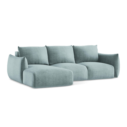 LaMiaSofa hoekbank links Savona - textuurstof - jeans - 242x162x90