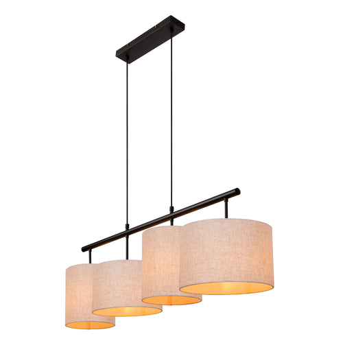 Lucide hanglamp MAYA - 4xE27 - Beige - vtwonen shop