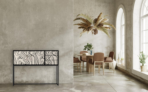 Really Nice Things Cabinet Freya - Hout Marmer Textuur - vtwonen shop