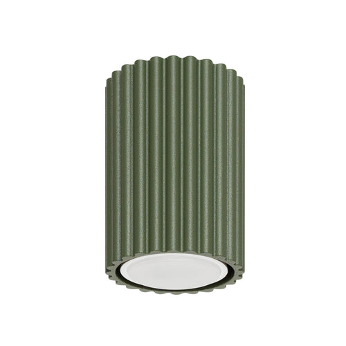 Sollux Lighting Plafondlamp KARBON 10 olijfgroen - 6,5x6,5x10cm