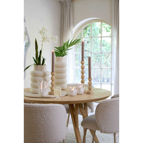 Light & Living vaas Triota - wit - Ø20cm - vtwonen shop