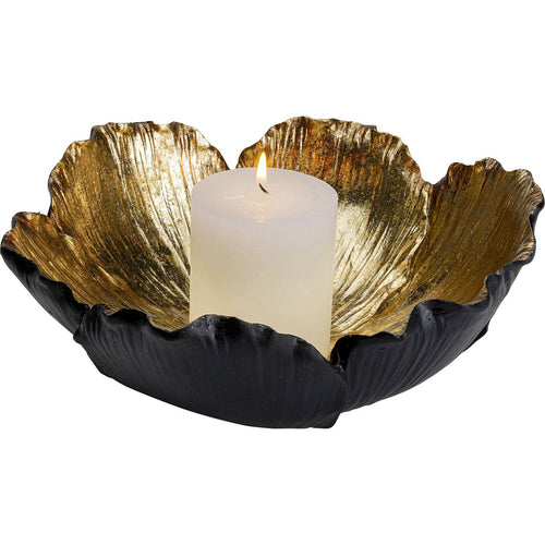 Kare Design Beker Flower Bloom Zwart Gouden Ø25cm