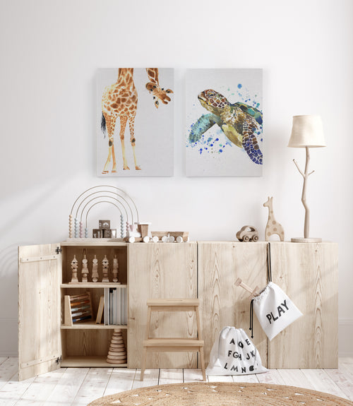 Canvas 60x40 Afdruk Giraf