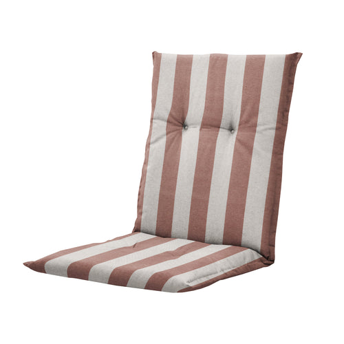 Madison tuinstoelkussen lage rug Amora - bruin - 105x50x6cm - set van 4