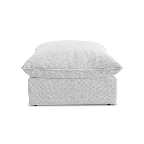 LaMiaSofa Poef Ravenna - bouclé - zilver - 75x75x45