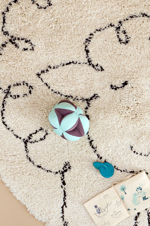 AFK Living vloerkleed Klein Schaapje - voor kinderen - beige - 120 x 120 cm - vtwonen shop