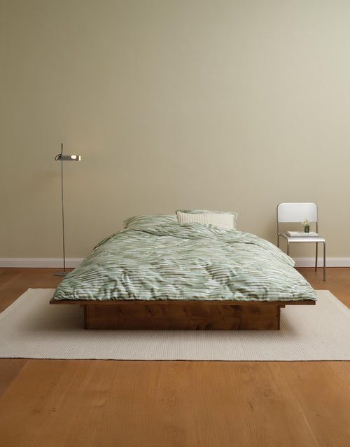 Marc O'Polo Svali dekbedovertrek - Eenpersoons – 140x200/220 cm - Calm sage