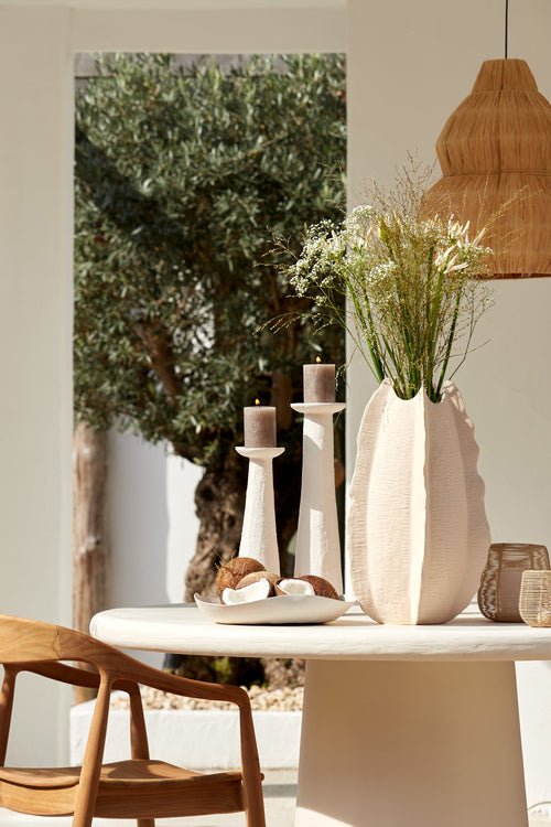 Light & Living vaas KELAPA - Ø31x53cm - wit - vtwonen shop