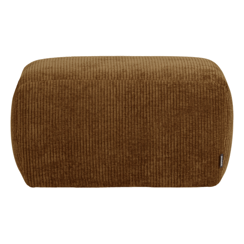 WOOOD poef Mojo Base - Ribstof - Honinggeel - 45x84x64