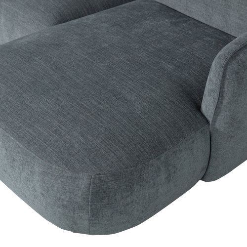 WOOOD chaise longue rechts Polly - PES - Blauw/Groen - 71x258x150 - vtwonen shop