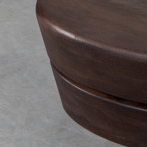 LABEL51 Salontafel Javi - Donkerbruin Mangohout - 110x80x32cm