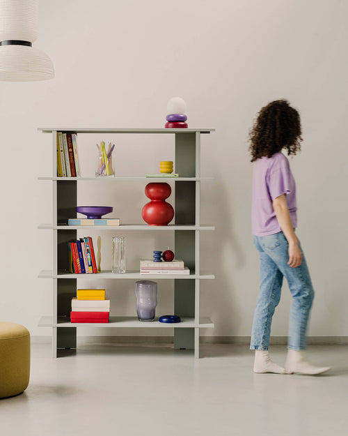 noo.ma Hes Boekenkast 5-planken - Butter Yellow, 120 x 37 x 156 cm