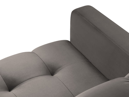 Cosmopolitan Design Fauteuil Bali flueel, lichtgrijs - 96x87x75cm