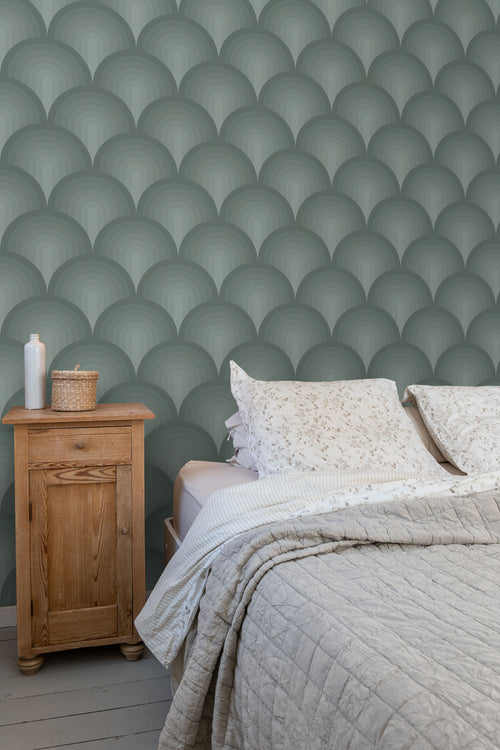 ESTAhome behang 3D-motief celadon groen - 50 x 900 cm - 131122 - vtwonen shop