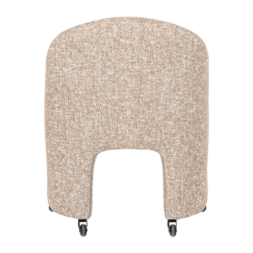 WOOOD eetkamerstoel met wielen Cordo - Melange - Naturel - 83x64x64