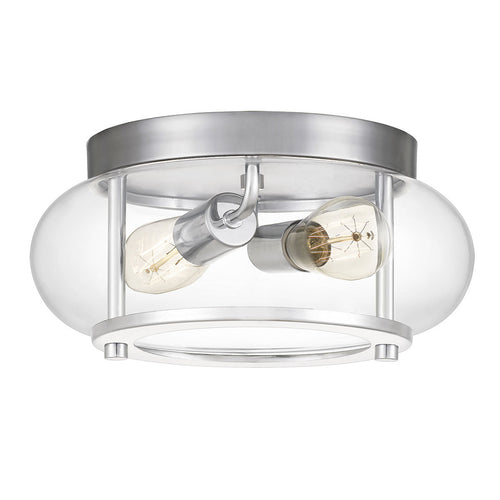 Elstead Quoizel Trilogy Cilindrische Plafondlamp Gepolijst Chroom, IP44
