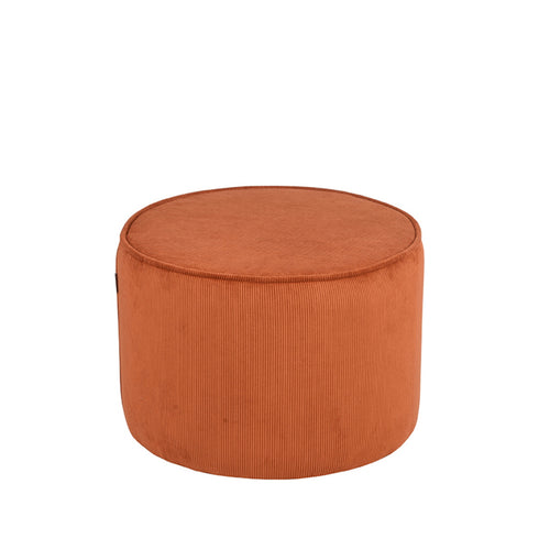 LABEL51 Poef Tibo - Roest Ribstof - 55x55x40cm