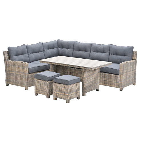 Garden Impressions Alaska lounge dining set 5-delig links - vintage willow