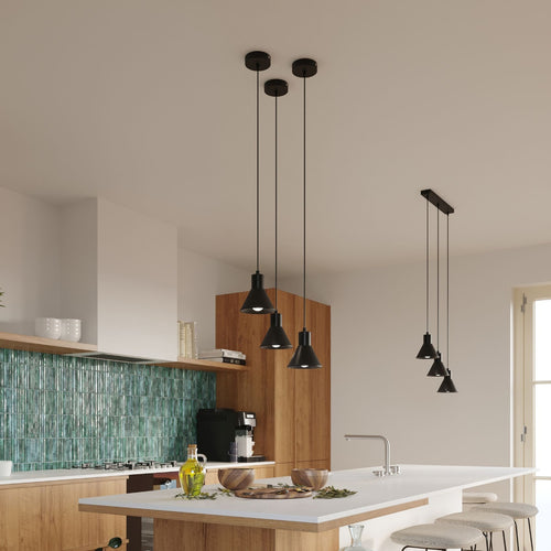 Sollux Lighting Hanglamp TALEJA 3 zwart [E27] - 45x14x120cm